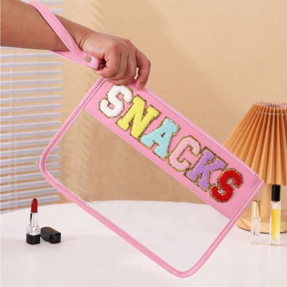 SNACKS Transparent Travel Bag